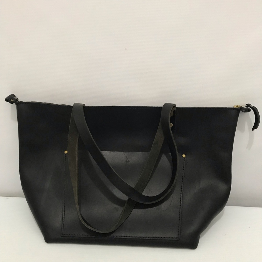 Portland Leather Black Tote